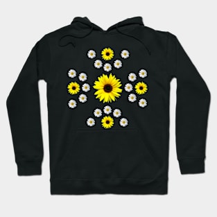 Sunflower Yellow Daisy Flower Flower Pattern Daisy Hoodie